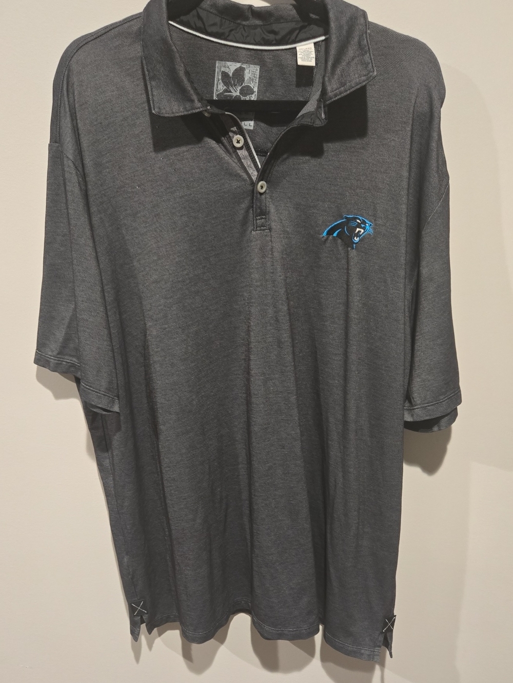 Mens Tommy Bahama NFL Carolina Panthers Gray Polo Shirt XXL
